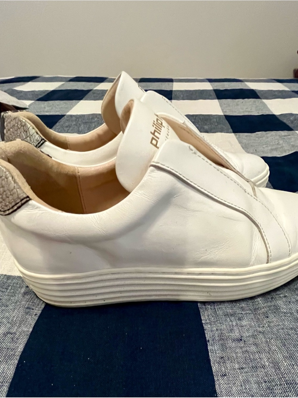 White Slip-On Platform Sneakers - Philip Hog Scotland